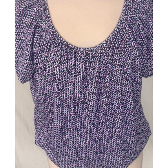 Daisy Fuentes Large 100% Rayon Geometric Top - Picture 2 of 8